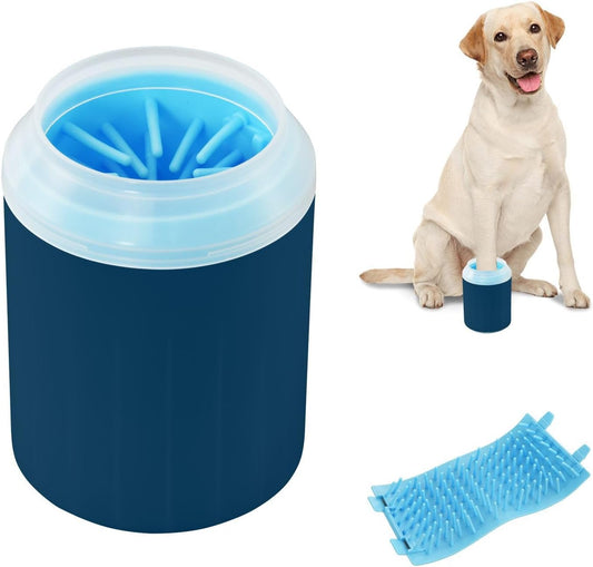 ODAWA Dog Paw Cleaner Cup Royal Blue Muddy Paw Cleaner with Soft Bristle
