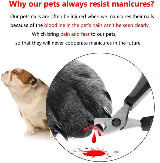 Illuminated Pet Nail Clipper, 5X Magnification Pet Nail Scissor Safe with LED Light, Pet Grooming Nail Care Tool Great for Dogs Cats