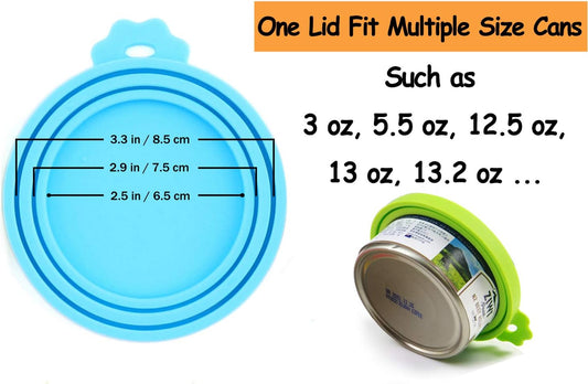 Pet Food Can Covers-Comtim 3 Pack Silicone Can Lids Caps for Dog Cat Wet Food,Universal Size Fit Most Standard Size Canned Dog and Cat Food