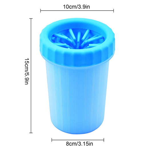Portable Dog Paw Cleaner, Large Dog Foot Washer Cup, Compact Pet Foot Cleaning Tool, Fast Clean Pet Foot Cleaner for Medium Large Breed Dogs Cats (Blue)