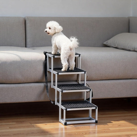 Dog Ramp for Car, 65"X17" Folding Pet Gentle Slope for Truck, SUV, Outdoor Large Pet Stair Ramps with Non-Slip Surface & Aluminum Construction for Medium & Large Dogs, Up to 250lbs, Black