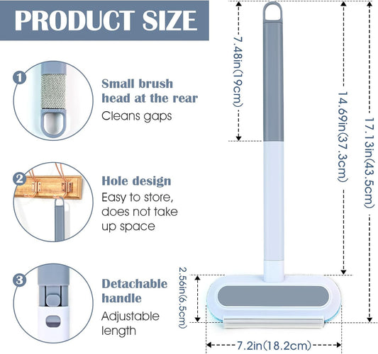 Pet Hair Remover 4 in 1, Pet Hair Remover Brush for Furniture, with Carpet Rake and Lint Rollers Use for Couch, Carpet, Furniture, Bedding, Car Interior Cleaning