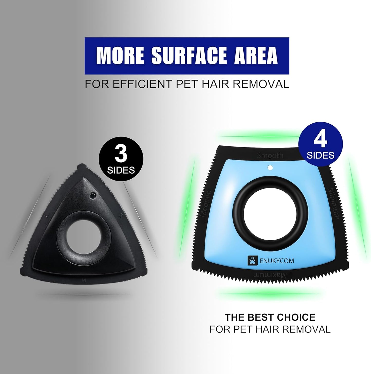 Pet Hair Removal Tool for Car Detailing – 2025 Upgrade Dog Hair Remover for Car Auto, Couch, Carpet & Furniture – Reusable Pet Hair Scraper for Car Interior & Upholstery