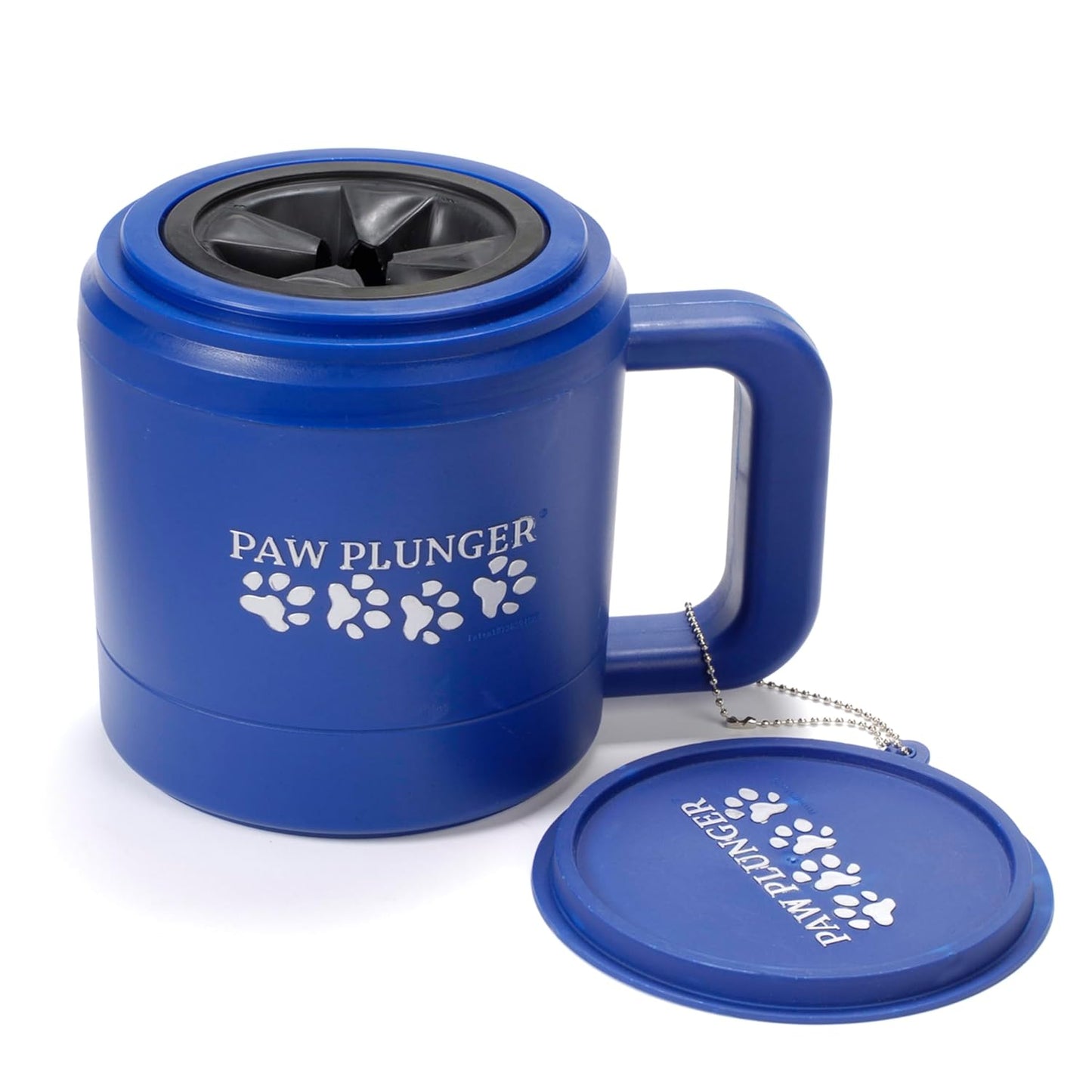 Paw Plunger for Dogs - Portable Dirty Paw Washer for Medium Sized Dogs – Ideal for Dogs Weighing 15-75lbs – Cleaner Pet Paws to Save Floors / Furniture / Carpet / Vehicle from Muddy Paw Prints – Blue