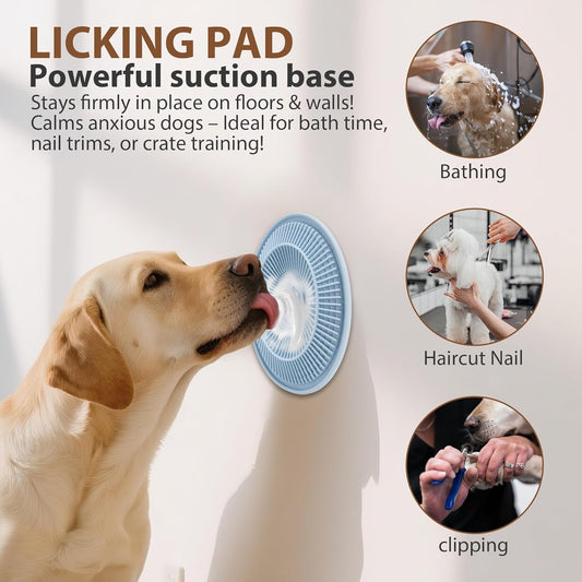 Lick Mat for Dogs and Cats, Slow Feeder Mats with Suction Cups - Bathing, Grooming and Training, Anxiety Relief Feeding Pad,Dishwasher-Safe Yellow