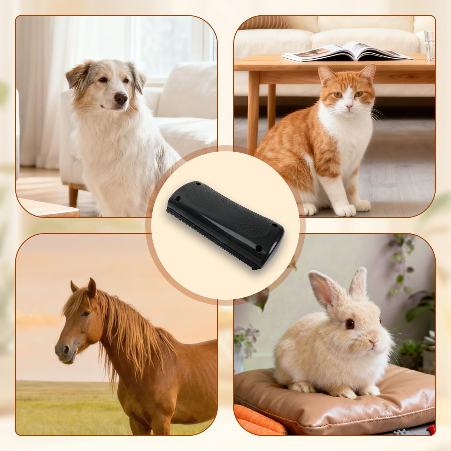 Deshedding Dog Brush, Pet Hair Remover Comb & Grooming Tool – Ergonomic Design for Matted, Long and Loose Hair on Dogs, Cats, Rabbits, Horses | Itching Relief, Easy to Use | Ideal Gift for Pet Lovers