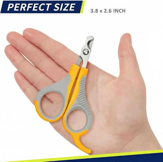 WePet Pet Nail Clippers U07.2, Professional Claw Trimmer, Scissor for Cats, Puppies, Kittens, Hamsters, Rabbits and Small Animals, Sharp, Safe, Small, Green/Grey