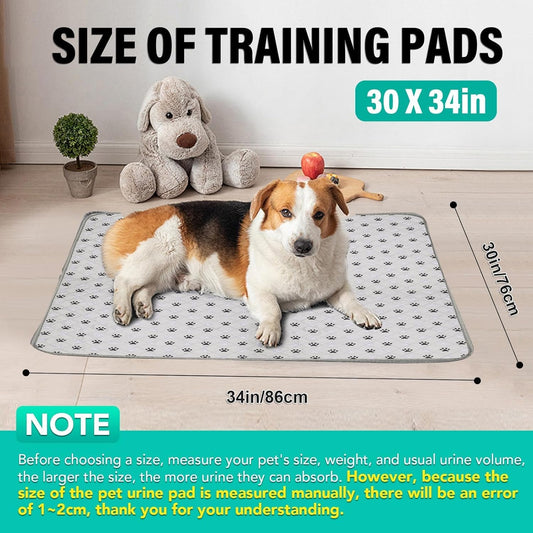 FURWEY 2 Pack Extra Large 72"X72" Washable Pee Pads for Dogs Super Absorbent Dog Training Pads Non-Slip Waterproof Pet Training Pads Mats Whelping Pads for Dogs Cats Puppy