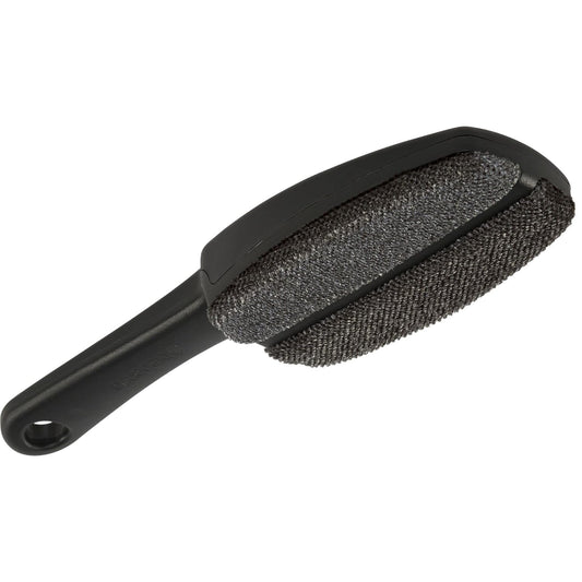 Brabantia Clothes Brush for Lint Dust Pet Hair Removal (Dark Gray) Double Velour Pads, Ergonomic Handle, Easy Clean, Left or Right Handed Use