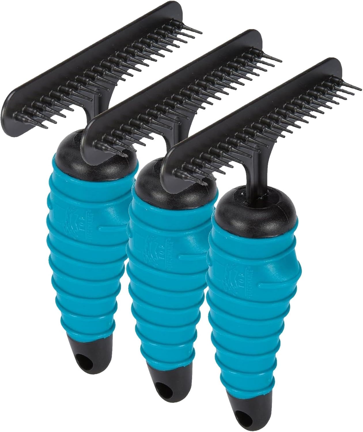 Master Grooming Tools Ergonomic Undercoat Pets Rake, Black