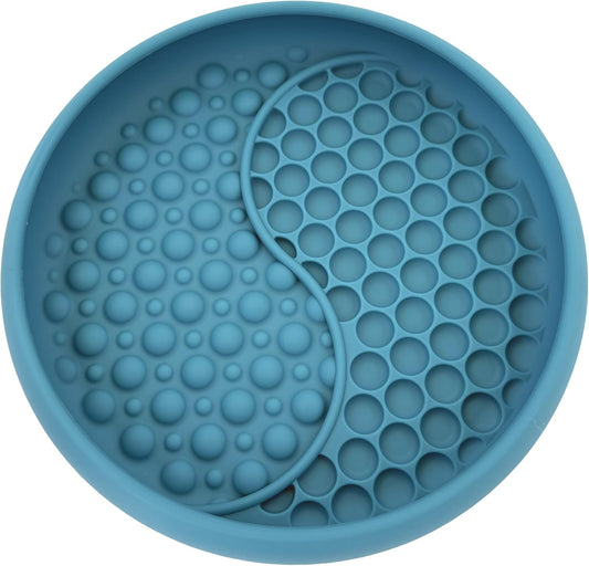 YAMI Dog Lick Bowl, Lick Mat for Dogs, Wet Food Cat Slow Feeder, Freeze Bowl, Enrichment & Puzzle Toy for Anxiety Relief, Food-Grade Silicone, Suction Cups, Dishwasher Fit, for All Breed (Light Gray)