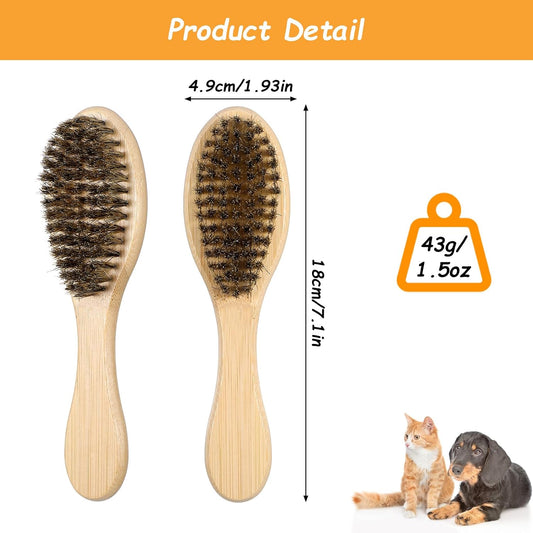 Bristle Dog Brush for Short Haired, Gentle Deshedding & Grooming Tool, Ideal Pet Hair Brush Puppy Essentials for Grooming and Shedding, Short Hair Dog Brushes