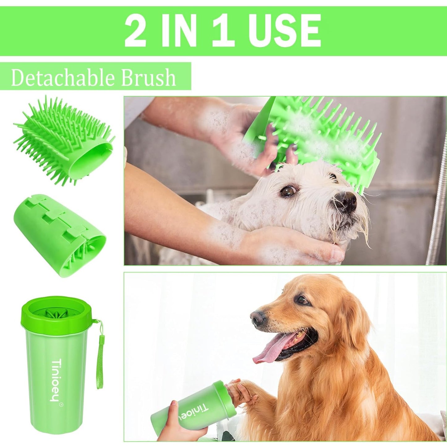 Dog Paw Cleaner for Small Dogs, Dog Paw Washer, Muddy Paw Cleaner, Pet Foot Cleaner, Dog Paw Protector Kit