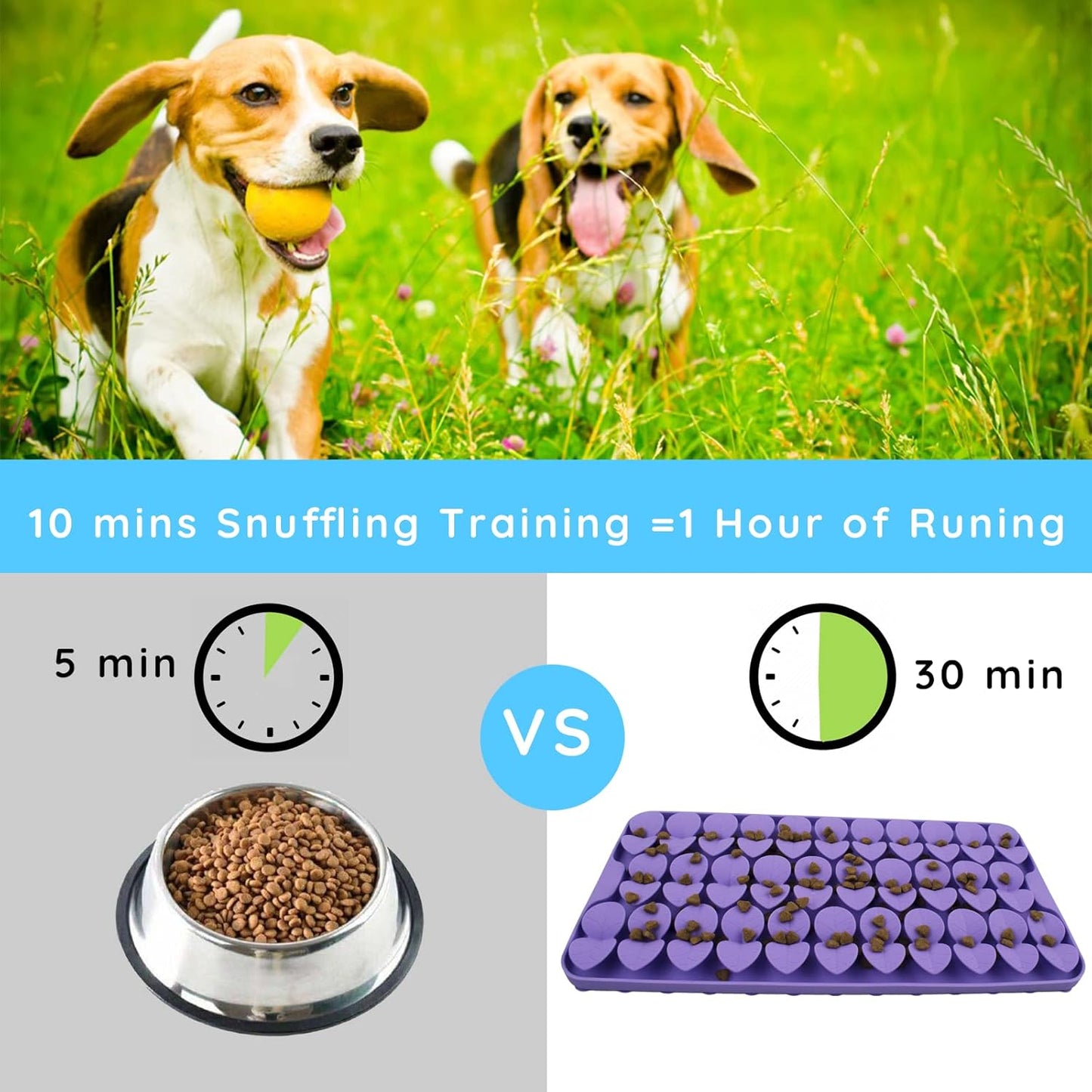 Silicone Snuffle Mat for Dogs Slow Feeder Lick Mat with Suction Cups Dogs Sniff Mat Dogs & Cats Entertainment Toys for Boredom(Black)