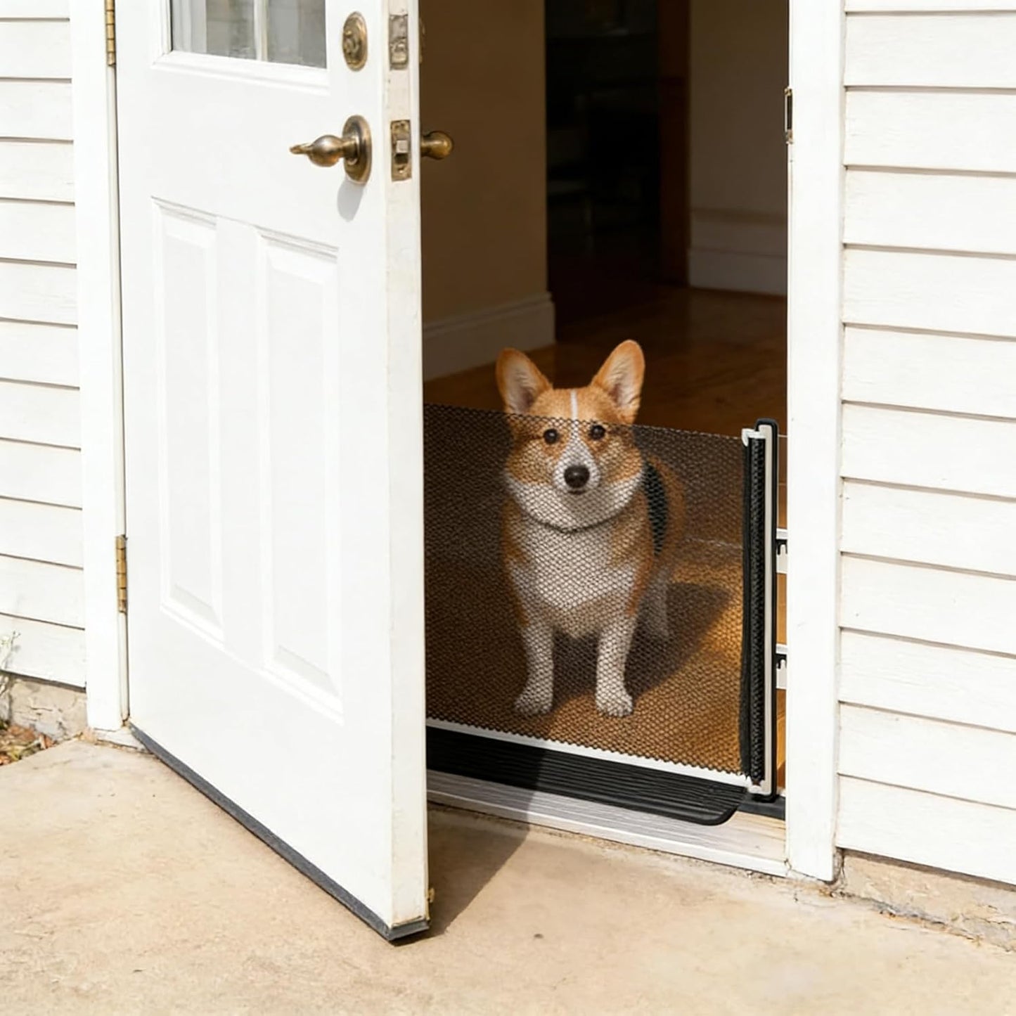 Generic 33" Tall Retractable Dog Gate, Extends up to 55" Wide No Drilling Retractable Gate, Retractable Dog Gate Indoor for Stairways, Indoor & Outdoor Use.
