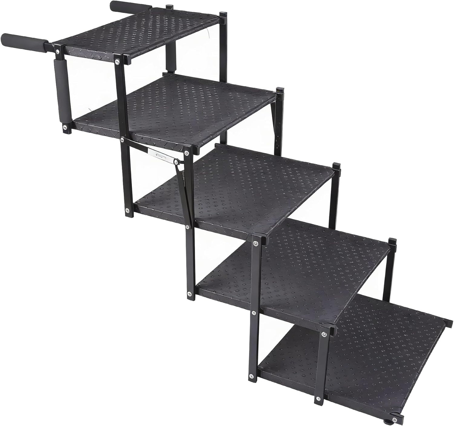 Dog Stairs 5 Steps Foldable Dog Ramp with Non-Slip Surface, Portable Dog Steps for Cars,SUV and Truck, Supports up to 250 lbs