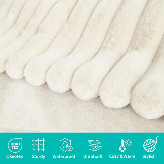 Waterproof Dog Blanket for Large Dogs - Washable Cat Blankets for Couch Bed Protection, Super Soft Calming Reversible Pet Blanket for Pet Kitten Puppy (Green, 50"x60")