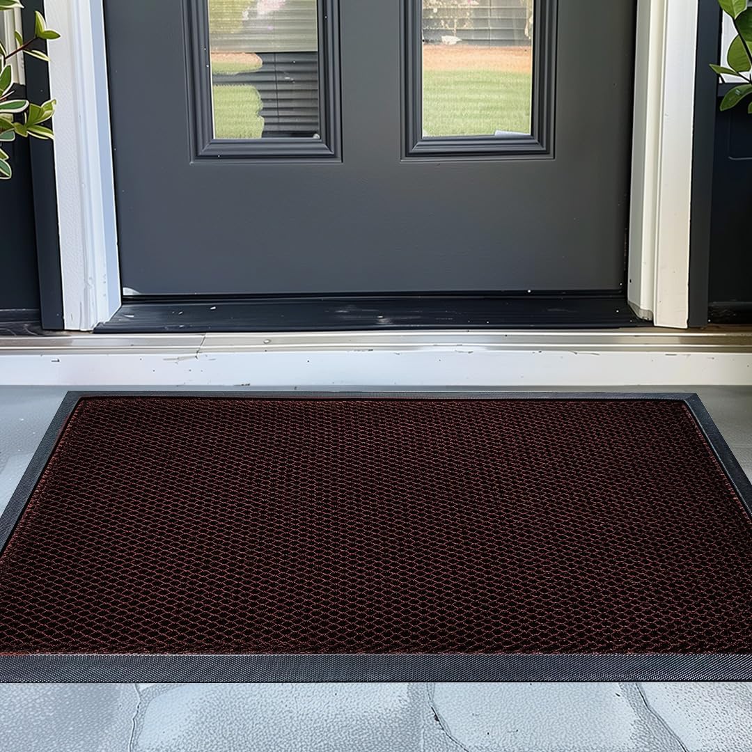 Muddy Mat® Meshy Mat™ Door Mat Heavy-Duty Quick-Dry Floor Mat, Sand & Dirt Trapper for Indoor & Outdoor, Ideal for Entrance, Mudrooms,Patios & Garages,Low-Profile,Non-Slip,Washable– Black 17"x30"x0.4"