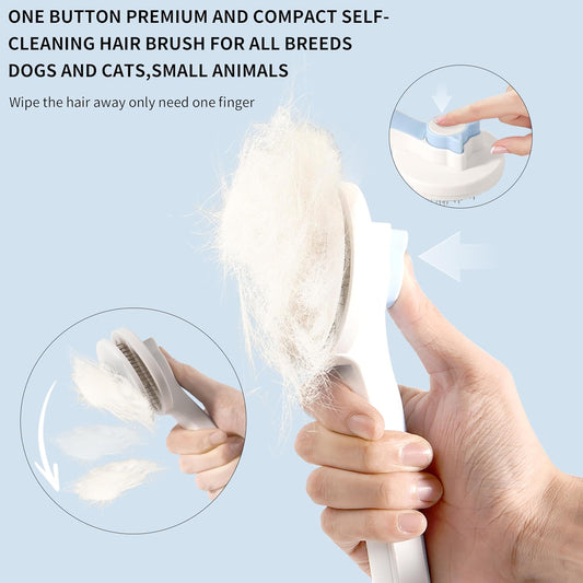 Pet Hair Roller & Hair Remover Kit,Self Cleaning Slicker Brush for Cat,Dog,Lint Rollers for Couch,Furniture,Carpet,Bedding,Car Interiors,Pet Hair deshedding Brush,Fur & Lint Remover Tool for Dog Cat