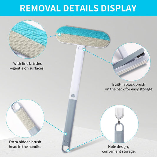 Pet Hair Remover for Furniture, Cat and Dog Hair Remover for Couch, Carpets, Clothes Reusable and Washable Lint Brush Pet Hair Removal Tool
