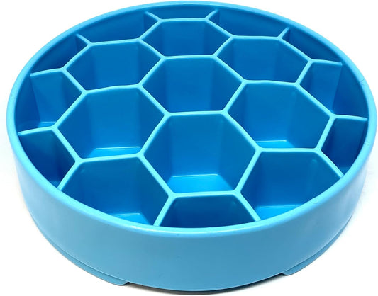 SodaPup Honeycomb Enrichment Bowl – Durable Slow Feeder Bowl Made in USA from Non-Toxic, Pet-Safe, Food Safe Material for Mental Stimulation, Slowing Down Eating, Healthy Digestion, & More