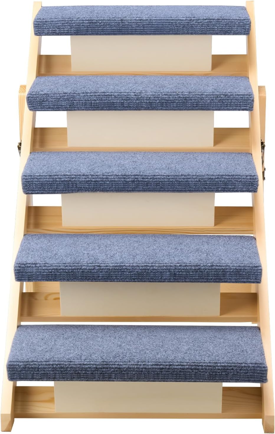 VEVOR Wood Pet Stairs, 2-Step Dog Stairs for Beds, Sofa & Cars, 110lbs Load Capacity, Floded Flat Design, Stable & Sturdy Cat & Dog Step Ladder for Small Medium Large Older Pet Puppy Essentials