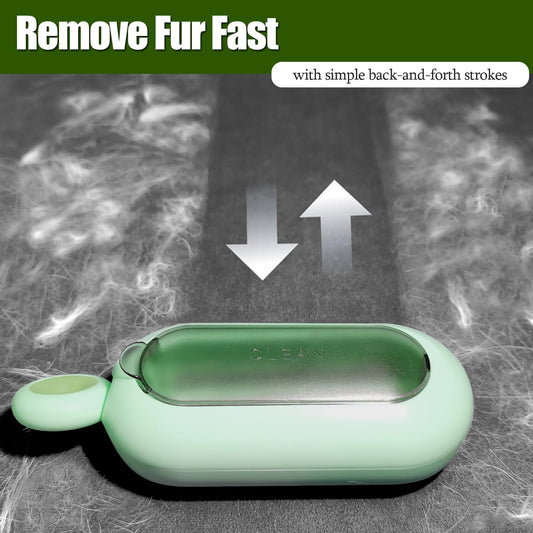 Lint Roller Resuable for Clothes, Magic Self- Cleaning Pet Hair Remover for Cats Dogs Fur, Portable Washable Pet Hair Removal Tool Brush for Curtain, Carpet, Bedding, Sofa, Couch, Green