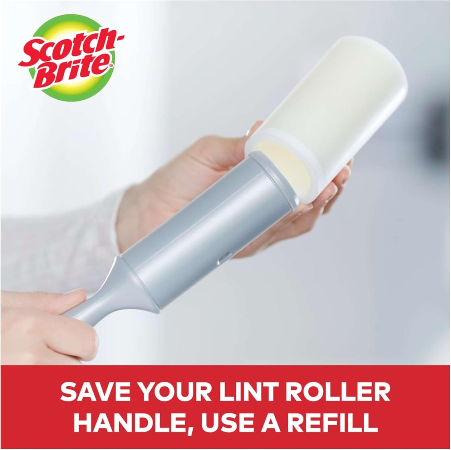 Scotch-Brite Everyday Clean Lint Roller, Lint Remover for Pet Hair, Dark Clothes, Furniture, and Dusty Surfaces, Picks Up Fur & Fluff in Your Home, Car, & Office, 5 Pack, 475 Adhesive Sheets Total