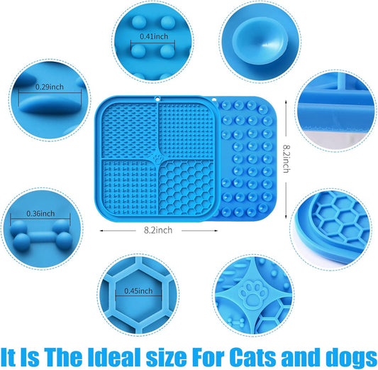 Honomastry Lick Mat for Dogs, Premium Lick Pad with Suction Cups for Dog Anxiety Relief, Slow Feeder Dog Bowls, Bathing, Grooming and Training.