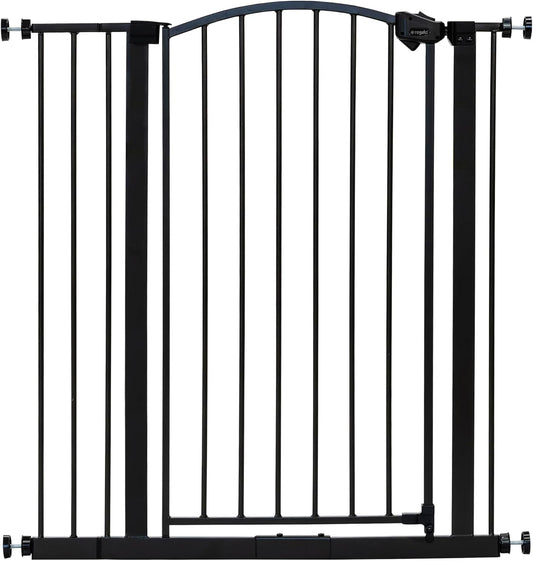 Regalo Safety 30.5-58" Extra Wide Arch Baby Gate with Door, Pressure Mount Walk Through Gate for Doorways & Bottom of Stairs, Babies, Toddlers & Pets, Tested & Safe, American Designed, American Owned