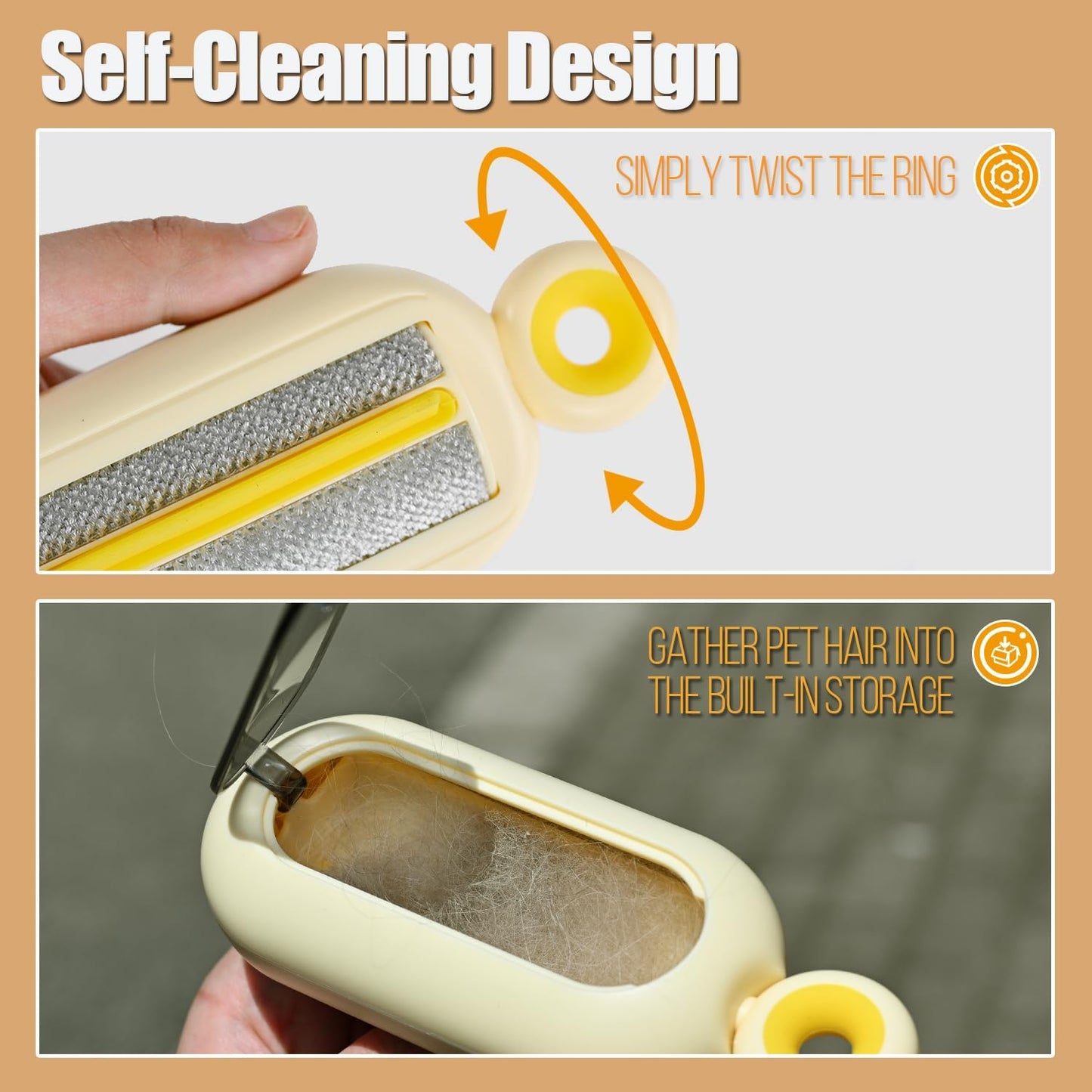 Lint Roller Resuable for Clothes, Magic Self- Cleaning Pet Hair Remover for Cats Dogs Fur, Portable Washable Pet Hair Removal Tool Brush for Curtain, Carpet, Bedding, Sofa, Couch, Green