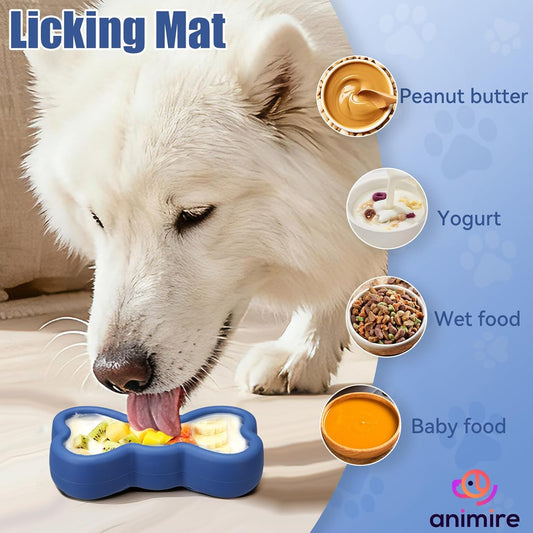Freeze Dog Lick Bowl, Animire Non-Slip Slow Feeder Lick Mat for Dogs, Silicone Dog Enrichment Bowl for Distraction Anxiety Relief Boredom, BPA Free, Dishwasher Safe(Rose,S)