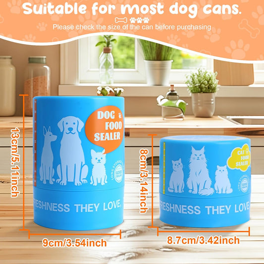 Canned Dog and Cat Food Storage(2pcs),Keeps Dog and cat Food Can Fresh in the Fridge-Reusable Airtight Can Cover Pet Food Sealer, Eliminates Odor, Easy to Use
