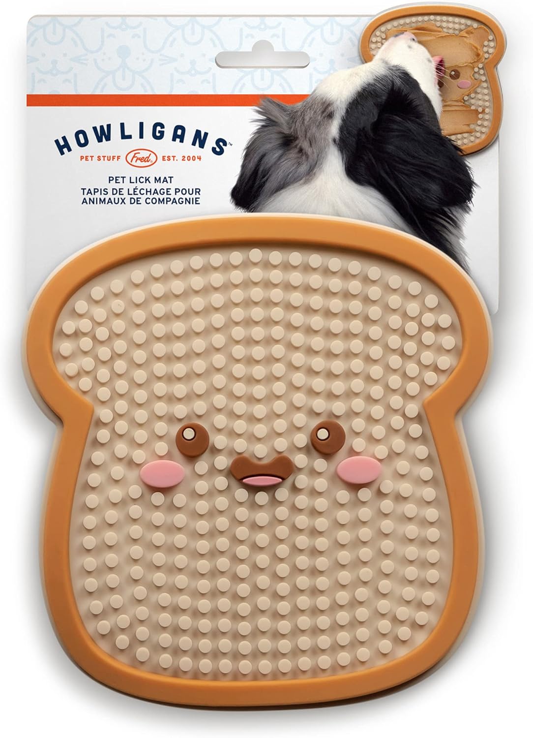 Genuine Fred Howligans Dog Lick Mat, Toast