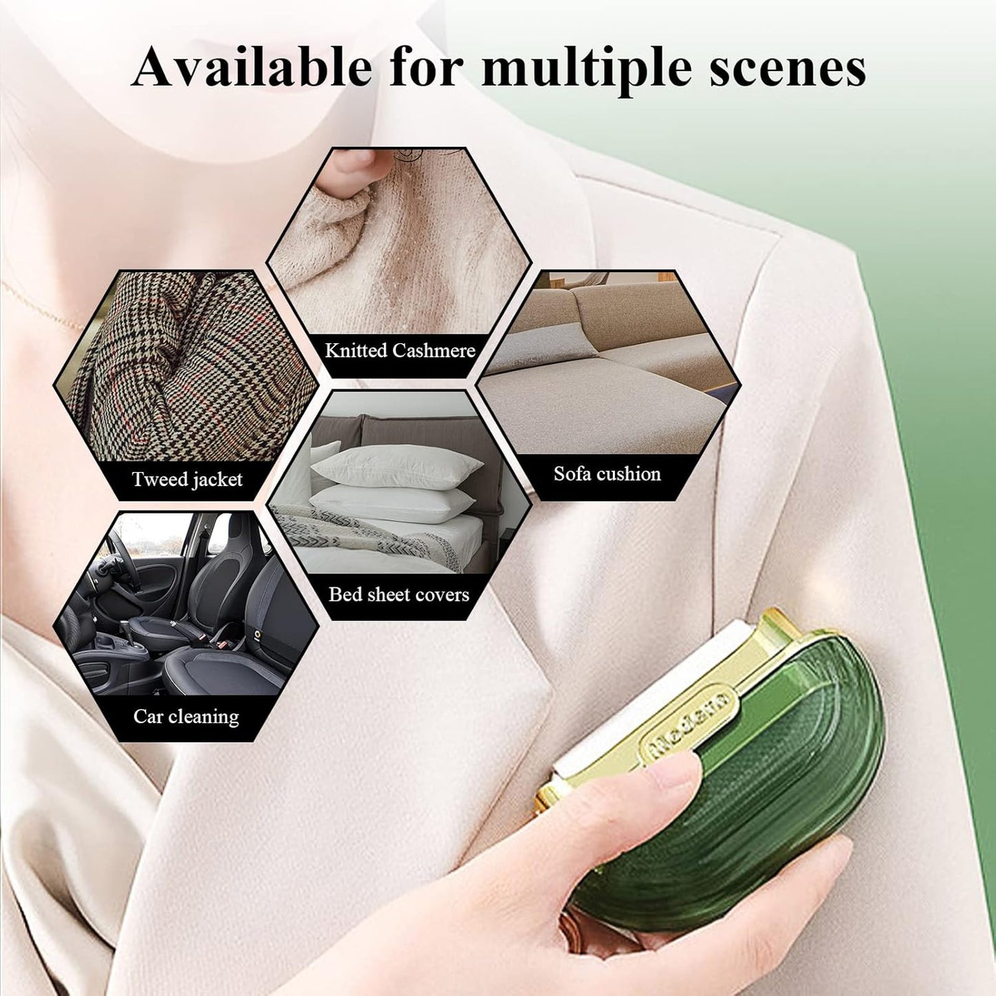 Double-Sided Travel Portable Lint Roller with Hand Strap, Reusable Mini Extra Sticky Dog Cat Pet Hair Remover, Luxury Lint Remover for Clothes Bag Dust Fuzz Fur with 4 Refills, Grey