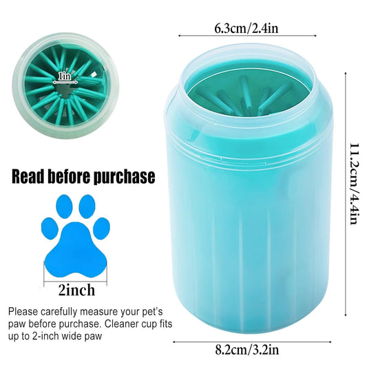 Dog Paw Cleaner for Dogs,Dog Paw Washer Cat Foot Washer Feet Cleaner Green Medium