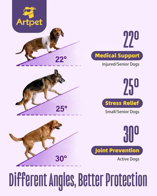 Dog Ramp for Small Dogs for Couch & Bed, Dachshund Joint Care Ramp,Foldable, Anti-Slip, Portable, Height Adjustable, Supports Up to 35 lbs