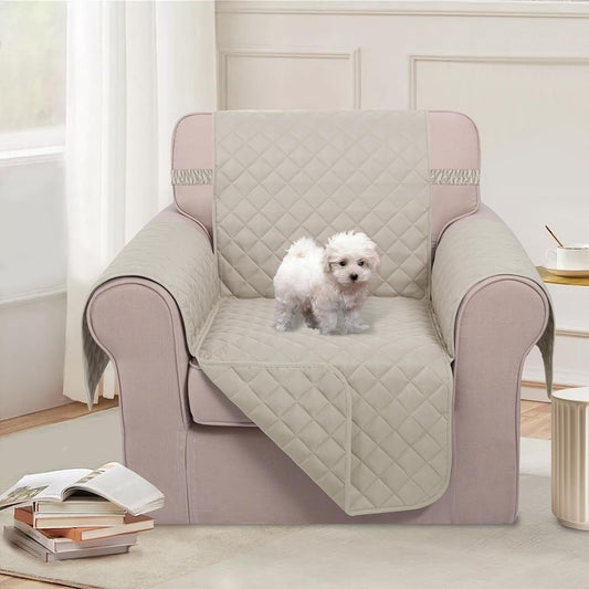 Reversible Sofa Cover Couch Cover for Dogs, Coffee/Beige | 68''Sofa Mat Washable, Pet Friendly, Elastic Straps, Water Repellent, Furniture Protector for 3 Cushion Couch - Colors A
