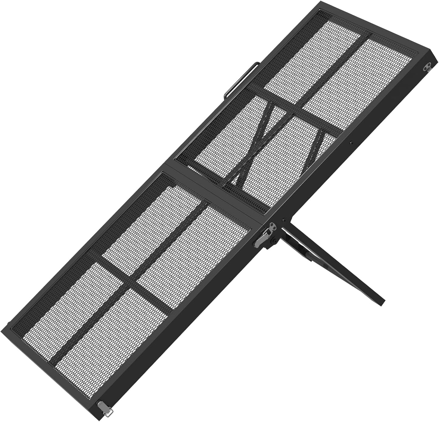 HOOBRO Foldable Dog Ramp for Bed, Pet Ramp for Couch with Handle, Folding Dog Ramp, 5-Level Height-Adjustable Dog Ramp, for Sofa, Bed, and Car, Black BK20PT03