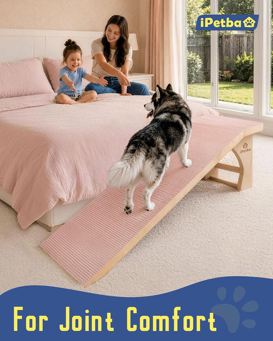 Dog Ramp for Couch - Joint & Spine Support for Small Dogs, 18" Adjustable Height, Anti-Slip & Foldable, Up to 35 lbs