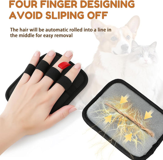 PETPAWLOVELY-1PCS Pet Hair Removal Glove,Electrostatic Pet Hair Remover Glove,Reusable Cat & Dog Hair Remover for Couch,Furniture,Clothing & Bedding,Carpet,Car Seat...Magic Brush Pet Hair