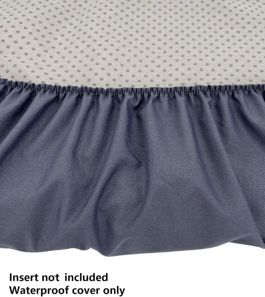 Grey Waterproof Dog Bed Slip Cover Dog Bed Liner Elastic 42 x 30 Inch