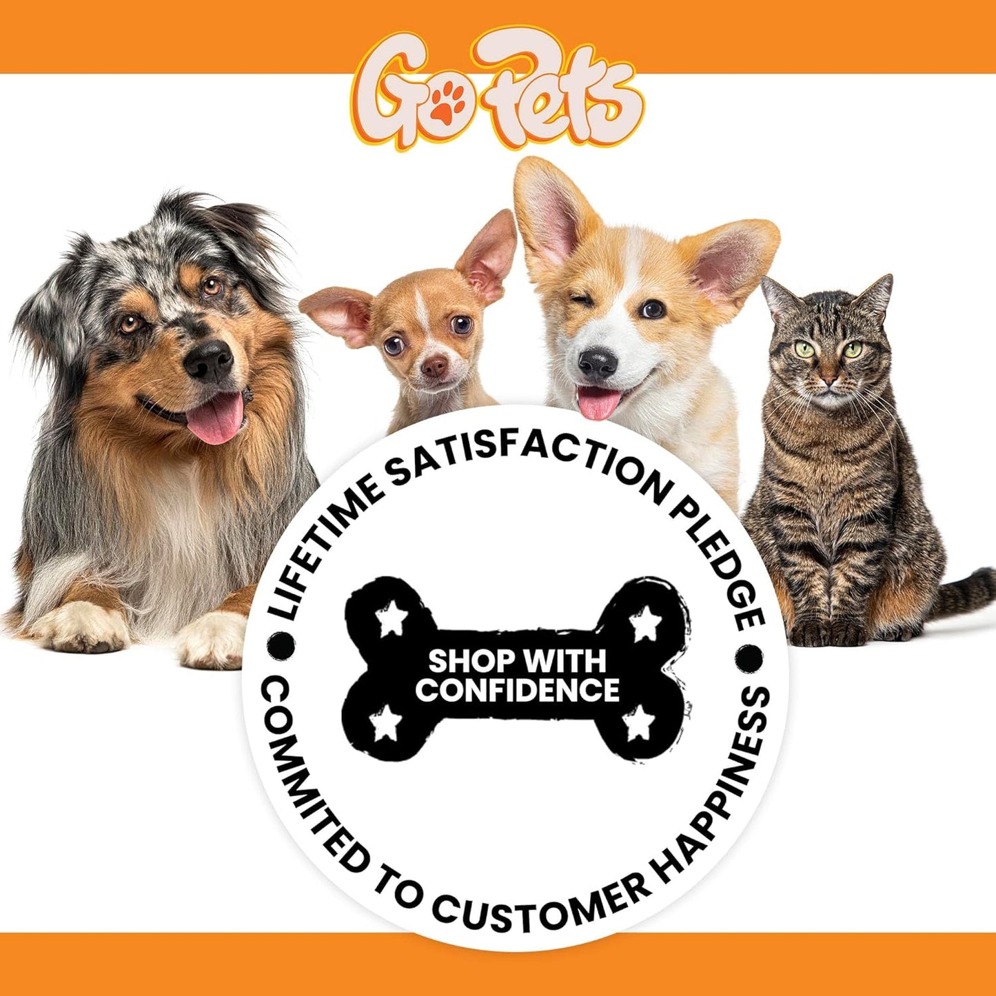 GoPets Deshedding Blade Rake, Adjustable Professional Dematting Grooming Tool, Stainless Steel Blades, Fur Removal Comb for Shedding, Comfortable Handle, Suitable for Cats & Dogs