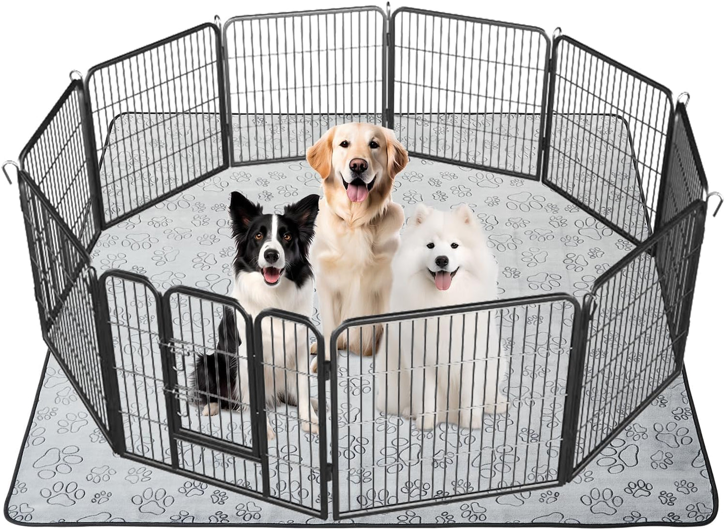 Qeils Reusable Puppy Pads, 2 Pack Washable Pee Pads for Dogs, Waterproof Non Slip Wee Wee pad, Absorbent and Leakproof Training Mats for Potty, Crate, Playpen, Bed, Sofa, 18"x 24"