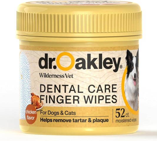 Dr. Oakley Yukon Vet Pet Teeth Cleaning Wipes for Dogs & Cats Bad Breath & Plaque Removal (Mint Flavor)