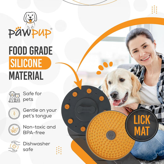 Lick Mat for Dogs - 8.2" Extra Large Dog Licking Mat, Slow Feeder for Anxiety Relief, Non-Slip, Crate Friendly, Easy to Clean, Perfect for Peanut Butter, Yogurt & Pumpkin Puree (Sea Green)