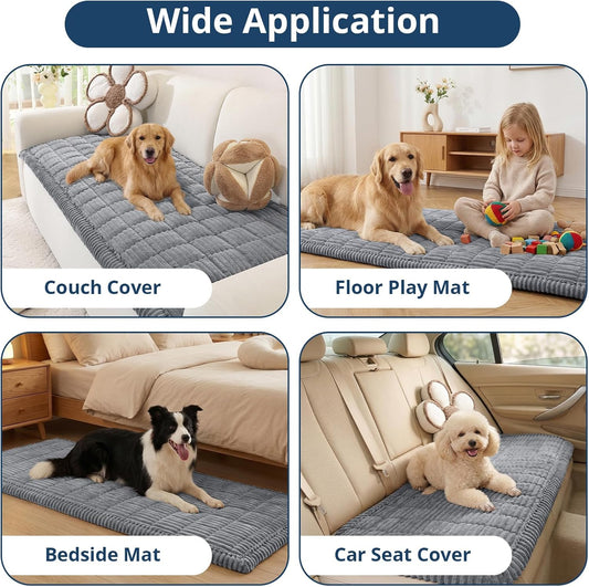 OstepDecor Couch Cover for Dogs, Washable Non Slip Sofa Cover for Pets, Soft Couch Covers for Sofa, Loveseat and Sectional, Furniture Protector Against Pet Hair & Scratches (27.6" x 27.6", Khaki)