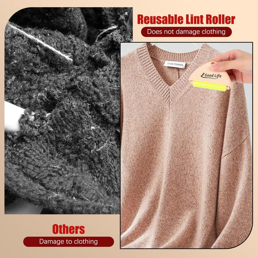 4 Pack Reusable Lint Roller Portable Mini Lint Remover Cat Pet Hair Rollers Travel Size Sticky Cleaner Dog Hair Remover for Clothes Washable Gel Lint Roller Ball