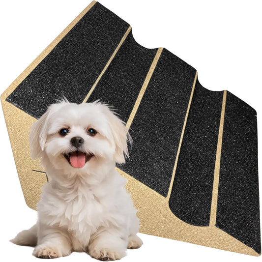 Original StairWedge™ - NEW Enhanced Tread Grip! Ramp for Small Dogs Breeds - Fits Standard Staircase - Wedge Shape Stair Ramp for Dogs and Pets - Multi-Patent Pending (1single)