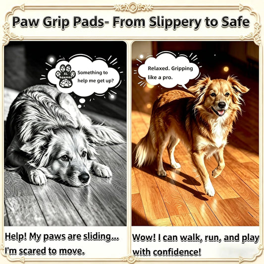 Dog Paw Protector Traction Pads for Dogs,Paw Pads for Hot Pavement,Stronger Self Adhesive Toe Grips for Senior Dogs to Prevent Slipping on Hardwood Floors 16 Sets (64 pcs) L